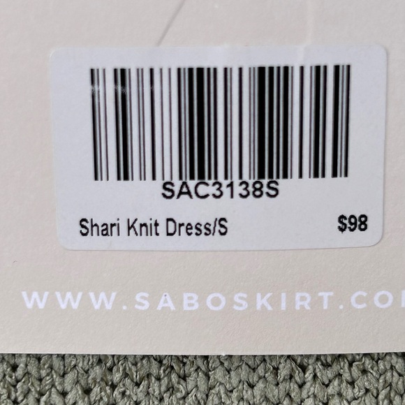 Sabo Brand Women’s Shari Knit Dress Sage Tie Front‎ Size Small - Picture 5 of 10